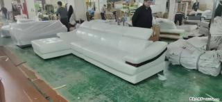 【大厂仿真皮沙发】实木框架，高回弹海绵45密度。全新包装，质量非常好，3.6米右贵妃 - 潍坊28生活网 wf.28life.com